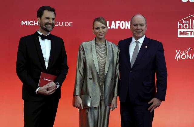 CEREMONIE GUIDE MICHELIN PHOTOPQR NICE MATIN Jean François Ottonello Monaco 16 03 2026 NO TABLOIDS CEREMONIE GUIDE MICHELIN 2026 France et Monaco au Grimaldi Forum de Monaco le prince Albert II, la princesse Charlene avec Gwendal Poullennec Directeur du Guide Michelin the 2026 Michelin Guide award winners ceremony in Monaco on March 16, 2026 Monaco France  Copyright: xPHOTOPQR NICExMATIN MAXPPPxJeanxFrançoisxOttonellox 20260316NIM5459 20260316NIM5459