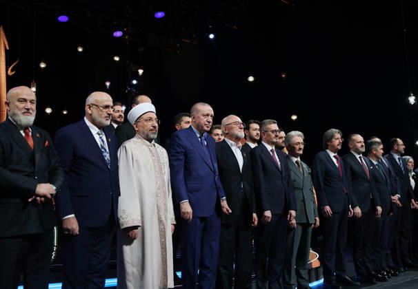 Turkish President Recep Tayyip Erdogan ANKARA, TURKIYE – MARCH 16: (----EDITORIAL USE ONLY - MANDATORY CREDIT - TURKISH PRESIDENCY MURAT KULA HANDOUT - NO MARKETING NO ADVERTISING CAMPAIGNS - DISTRIBUTED AS A SERVICE TO CLIENTS----) Turkish President Recep Tayyip Erdogan attends the Holy Quran Recitation Competition Awards Ceremony at the Bestepe Nation’s Exhibition Hall in Ankara, Turkiye on March 16, 2026. Turkish Presidency Murat Kula Anadolu Ankara Turkey. Editorial use only. Please get in touch for any other usage.  Copyright: x2026xAnadoluxTurkishxPresidencyx xMuratxKulax