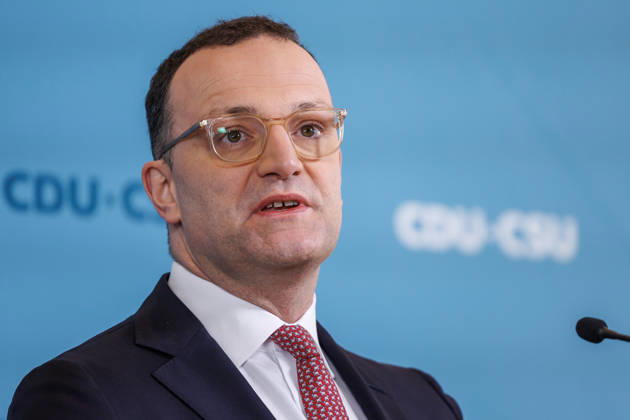 Statement vor den Fraktionssitzung der CDU CSU Jens Spahn, Fraktionsvorsitzender der CDU CSU im Bundestag, spricht während eines Statement vor der Fraktionssitzung am 17.03.2026 in Berlin. Berlin Berlin Deutschland Reichstag