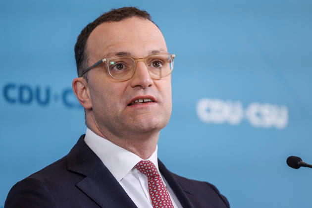 Statement vor den Fraktionssitzung der CDU CSU Jens Spahn, Fraktionsvorsitzender der CDU CSU im Bundestag, spricht während eines Statement vor der Fraktionssitzung am 17.03.2026 in Berlin. Berlin Berlin Deutschland Reichstag