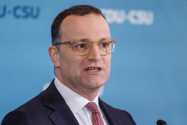 Statement vor den Fraktionssitzung der CDU CSU Jens Spahn, Fraktionsvorsitzender der CDU CSU im Bundestag, spricht während eines Statement vor der Fraktionssitzung am 17.03.2026 in Berlin. Berlin Berlin Deutschland Reichstag
