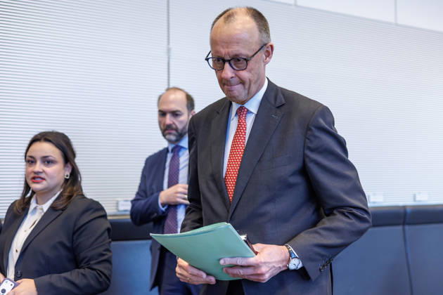 Fraktionssitzung CDU CSU Friedrich Merz (CDU), Fraktionsvorsitzender, bei einer Fraktionssitzung am 17.03.2026 in Berlin. Berlin Berlin Deutschland Bundestag