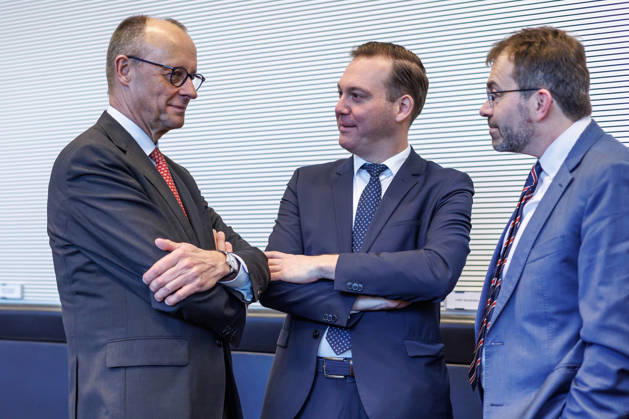 Fraktionssitzung CDU CSU Friedrich Merz (CDU), Fraktionsvorsitzender, bei einer Fraktionssitzung am 17.03.2026 in Berlin. Berlin Berlin Deutschland Bundestag