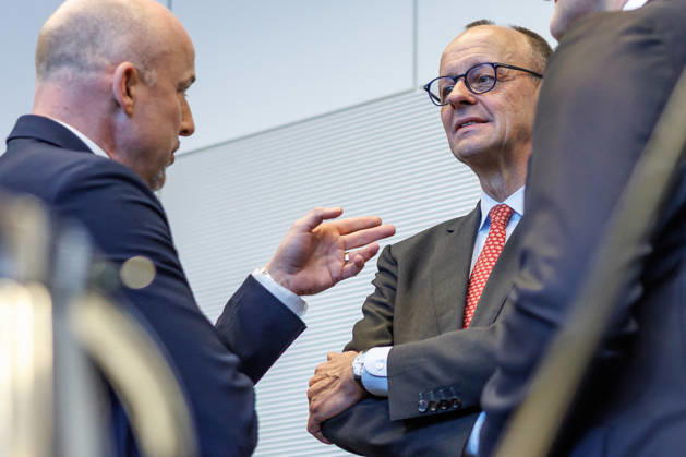Fraktionssitzung CDU CSU Friedrich Merz (CDU), Fraktionsvorsitzender, bei einer Fraktionssitzung am 17.03.2026 in Berlin. Berlin Berlin Deutschland Bundestag