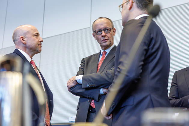 Fraktionssitzung CDU CSU Friedrich Merz (CDU), Fraktionsvorsitzender, bei einer Fraktionssitzung am 17.03.2026 in Berlin. Berlin Berlin Deutschland Bundestag
