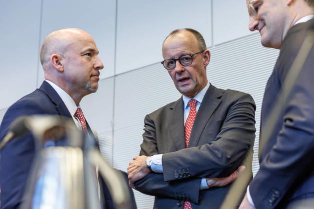 Fraktionssitzung CDU CSU Friedrich Merz (CDU), Fraktionsvorsitzender, bei einer Fraktionssitzung am 17.03.2026 in Berlin. Berlin Berlin Deutschland Bundestag
