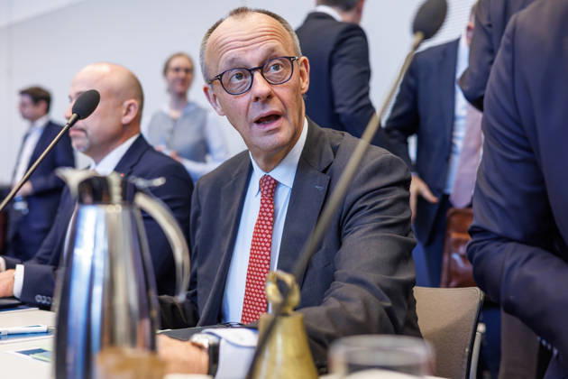 Fraktionssitzung CDU CSU Friedrich Merz (CDU), Fraktionsvorsitzender, bei einer Fraktionssitzung am 17.03.2026 in Berlin. Berlin Berlin Deutschland Bundestag