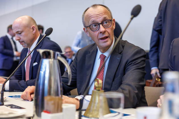 Fraktionssitzung CDU CSU Friedrich Merz (CDU), Fraktionsvorsitzender, bei einer Fraktionssitzung am 17.03.2026 in Berlin. Berlin Berlin Deutschland Bundestag