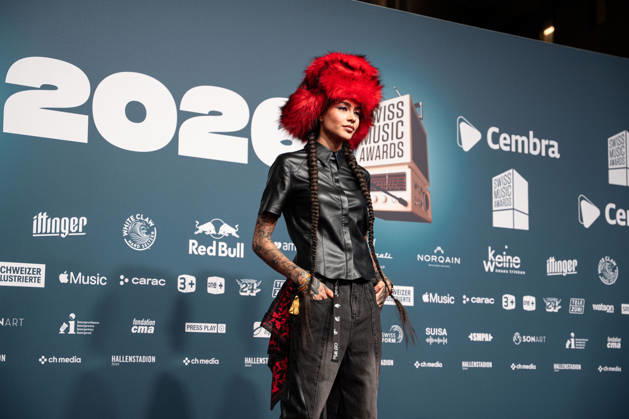 ZURICH, SWITZERLAND - MARCH 19: Naomi Lareine, during the Swiss Music Awards 2026 red carpet at Hallestadion, Zurich on March 19, 2026 in Zurich, Switzerland. Copyright: xPriscilaxBütlerx xSPPx Sportspressphoto_SPR114092