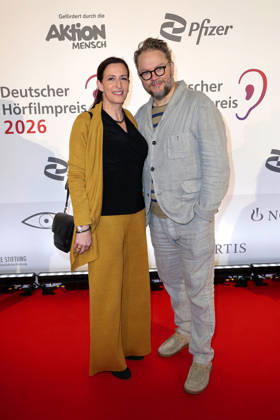 Ulrike Frank und Marc Schubring bei der Verleihung vom Deutschen Hoerfilmpreis am 24.03.2026 im Colosseum Filmtheater in Berlin Verleihung vom 24. Deutschen Hoerfilmpreis in Berlin