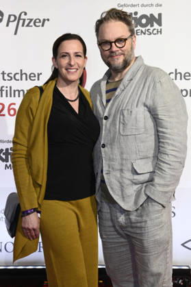 Ulrike Frank mit Ehemann Marc Schubring bei der Verleihung des 24. Deutschen Hörfilmpreises 2026 im Colosseum Filmtheater. Berlin, 24.03.2026