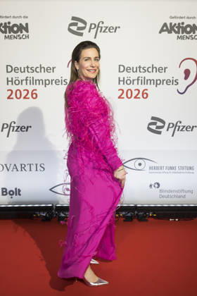 Deutscher Hörfilmpreis, Preisverleihung im Kino Colosseum, Berlin, 24.03.2026 Nadine Heidenreich vor der Preisverleihung zum Deutschen Hörfilmpreis im Berliner Kino Colosseum am 24.03.2026 Berlin Kino Collosseum Copyright: xBenxKriemannx