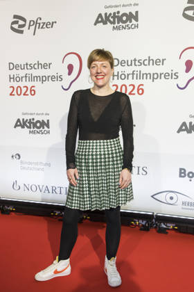Deutscher Hörfilmpreis, Preisverleihung im Kino Colosseum, Berlin, 24.03.2026 Pola Beck vor der Preisverleihung zum Deutschen Hörfilmpreis im Berliner Kino Colosseum am 24.03.2026 Berlin Kino Collosseum Copyright: xBenxKriemannx