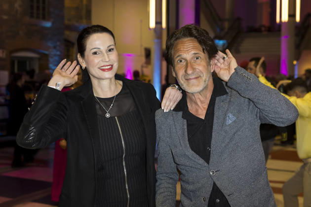 Deutscher Hörfilmpreis, Preisverleihung im Kino Colosseum, Berlin, 24.03.2026 Katharina Gerhardt und Falk-Willy Wild vor der Preisverleihung zum Deutschen Hörfilmpreis im Berliner Kino Colosseum am 24.03.2026 Berlin Kino Collosseum Copyright: xBenxKriemannx