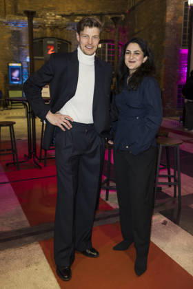 Deutscher Hörfilmpreis, Preisverleihung im Kino Colosseum, Berlin, 24.03.2026 Helgi Schmid und Rana Farahani vor der Preisverleihung zum Deutschen Hörfilmpreis im Berliner Kino Colosseum am 24.03.2026 Berlin Kino Collosseum Copyright: xBenxKriemannx