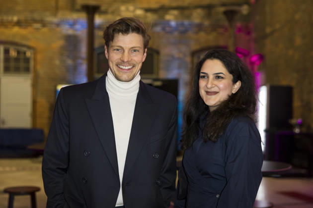Deutscher Hörfilmpreis, Preisverleihung im Kino Colosseum, Berlin, 24.03.2026 Helgi Schmid und Rana Farahani vor der Preisverleihung zum Deutschen Hörfilmpreis im Berliner Kino Colosseum am 24.03.2026 Berlin Kino Collosseum Copyright: xBenxKriemannx