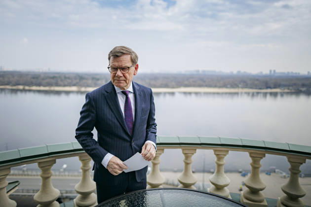 Johann Wadephul (CDU), Bundesaussenminister, gibt ein Pressestatement. Kyjiw, 31.03.2026. Fotografiert im Auftrag des Auswaertigen Amtes Kyjiw Ukraine Copyright: xThomasxTrutschel AAx