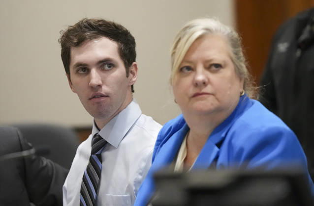 January 16, 2026, Provo, Utah, USA: Tyler Robinson, left, accused in the fatal shooting of Charlie Kirk, sits beside defense attorney Kathryn Nester during a hearing in Fourth District Court in Provo on Friday, Jan. 16, 2026. Provo USA - ZUMAng.0 20260116_new_z03_119 Copyright: xBethanyxBaker POOL ThexSaltxLakexTribune ZUMAxPressxWirex