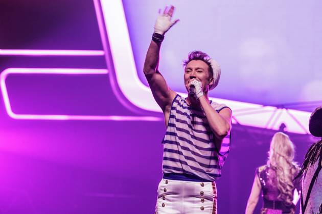 Hasselt, The Netherlands, 2026-04-04 22:43:26 04-04-2026, Trixxo Arena, Hasselt, BEL. I love the 90 s. Photo: NL Beeld David Heukers. Vengaboys, Robin Pors. In the photo: Robin Pors Credit: NL Beeld Heukers Media Copyright: xx x