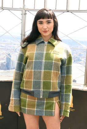 NEW YORK, NY- APRIL 7: Rowan Blanchard pictured as the cast of Hulu™s The Testaments to Visit the Empire State Building Ahead of April 8 Premiere on April 7, 2026 in New York City. Copyright: xmpi099 MediaPunchx