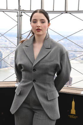 NEW YORK, NY- APRIL 7: Lucy Halliday pictured as the cast of Hulu™s The Testaments to Visit the Empire State Building Ahead of April 8 Premiere on April 7, 2026 in New York City. Copyright: xmpi099 MediaPunchx