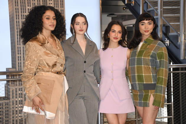 NEW YORK, NY- APRIL 7: Chase Infiniti. Lucy Halliday, Mattea Conforti and Rowan Blanchard pictured as the cast of Huluâ€⠢s â€oeThe Testaments†to Visit the Empire State Building Ahead of April 8 Premiere on April 7, 2026 in New York City. Credit: AdMedia New York City USA - ZUMAa123 20260407_zaa_a123_006 Copyright: xJohnxFyckex