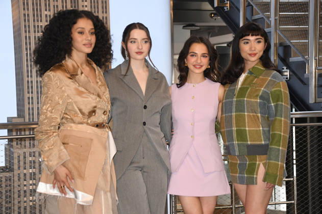 NEW YORK, NY- APRIL 7: Chase Infiniti. Lucy Halliday, Mattea Conforti and Rowan Blanchard pictured as the cast of Huluâ€⠢s â€oeThe Testaments†to Visit the Empire State Building Ahead of April 8 Premiere on April 7, 2026 in New York City. Credit: AdMedia New York City USA - ZUMAa123 20260407_zaa_a123_030 Copyright: xJohnxFyckex
