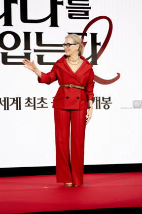 The Devil Wears Prada 2 press conference in Seoul SEOUL, SOUTH KOREA - APRIL 08: Meryl Streep poses during a press conference for the movie The Devil Wears Prada 2 at Four Seasons Hotel on April 08, 2026 in Seoul, South Korea. Hwawon Lee Anadolu Seoul South Korea. Editorial use only. Please get in touch for any other usage.  Copyright: x2026xAnadoluxHwawonxLeex