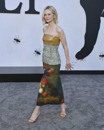 Cast member Carey Mulligan attends Netflix s dark comedy TV series Beef at the Egyptian Theatre in the Hollywood section of Los Angeles on Wednesday, April 9, 2026. Storyline: Road rage ensues after a parking-lot incident, resulting in a bitter feud between the two antagonists. The vendetta between them and the lengths they ll go to in order to wreak revenge on each other spirals out of control, jeopardizing everything and everyone in their lives. LAP2026040902 JIMxRUYMEN