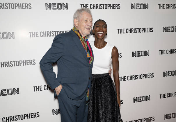 April 8, 2026, New York, New York, USA: SIR IAN MCKELLEN and MICHAELA COEL attend The Christophers premiere at Metrograph in New York. 8 April 2026 New York USA - ZUMAa265 20260408_zep_a265_027 Copyright: xEricxAcquayex