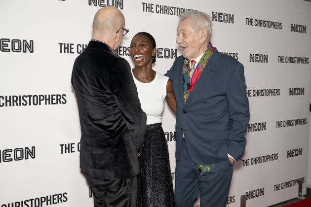 April 8, 2026, New York, New York, USA: STEVEN SODERBERGH, MICHAELA COEL and SIR IAN MCKELLEN attend The Christophers premiere at Metrograph in New York. 8 April 2026 New York USA - ZUMAa265 20260408_zep_a265_051 Copyright: xEricxAcquayex