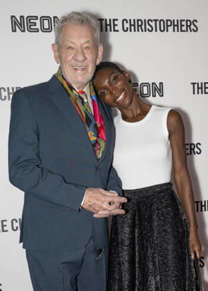 April 8, 2026, New York, New York, USA: SIR IAN MCKELLEN and MICHAELA COEL attend The Christophers premiere at Metrograph in New York. 8 April 2026 New York USA - ZUMAa265 20260408_zep_a265_030 Copyright: xEricxAcquayex