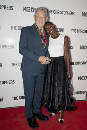 April 8, 2026, New York, New York, USA: SIR IAN MCKELLEN and MICHAELA COEL attend The Christophers premiere at Metrograph in New York. 8 April 2026 New York USA - ZUMAa265 20260408_zep_a265_029 Copyright: xEricxAcquayex