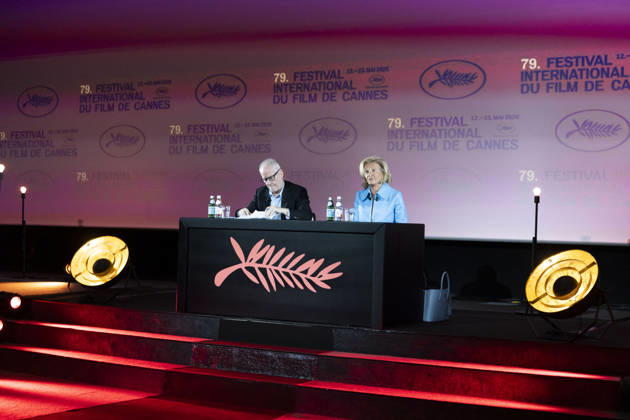 Thierry Frémaux, délégué général du festival de Cannes, Iris Knobloch, présidente du festival de Cannes Press conference with the official announcement of the films in competition for the 79th Cannes International Film Festival on April 9, 2026 Olivier Borde Bestimage Press conference with the official announcement of the films in competition for the 79th Cannes International Film Festival on April 9, 2026 Paris France Copyright: xOLIVIERxBORDEx xBESTIMAGExOLIVIERxBORDEx xBESTIMAGEx