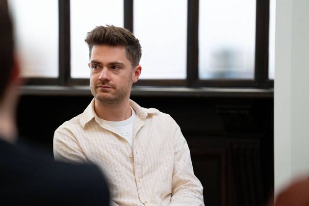 Belgian Director Lukas Dhont pictured during a press conference on the 2026 Festival de Cannes film festival, Thursday 09 April 2026 in Brussels. The film Coward by Belgian director Dhont is selected for the Palme d Or competition. MARIUS BURGELMAN MariusxBurgelman 170288723
