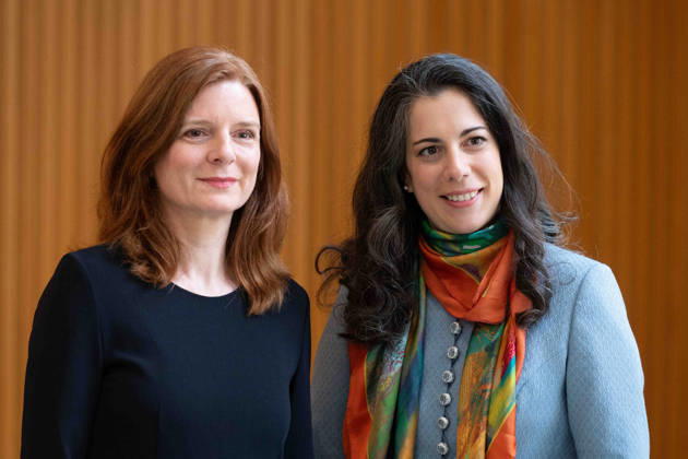 von links: Dr. Katrin VERNAU, Intendantin des WDR; Marie JACQUOT, Musikerin, Chefdirigentin WDR Sinfonieorchester, , König, Manager WDR Sinfonieorchester, Pressekonferenz anlaesslich der Vorstellung der neuen Chefdirigentin des WDR Sinfonieorchesters, beim WDR in Koeln am 10.04.2026,