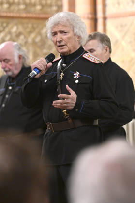 Peter Orloff & der Schwarzmeer Kosaken Chor live bei einem Konzert ihrer Abschiedstournee in der Lutherkirche. Görlitz, 09.04.2026