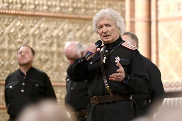 Peter Orloff & der Schwarzmeer Kosaken Chor live bei einem Konzert ihrer Abschiedstournee in der Lutherkirche. Görlitz, 09.04.2026
