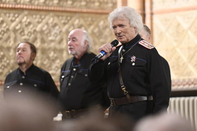 Peter Orloff & der Schwarzmeer Kosaken Chor live bei einem Konzert ihrer Abschiedstournee in der Lutherkirche. Görlitz, 09.04.2026