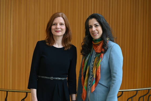 WDR Intendantin Katrin Vernau, l-r, und Dirigentin Marie Jacquot wird Chefdirigentin des WDR Sinfonieorchesters ab der Saison 2026 2027.