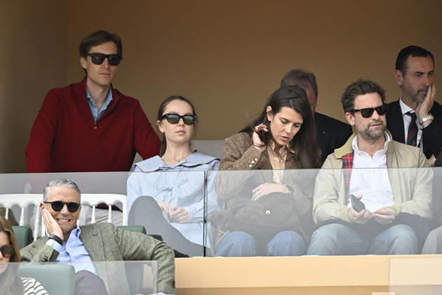 CELEBRITES : Tennis - Monte Carlo Rolex Masters 2026 - ATP - 10 04 2026 Sylvester Strautmann - Alexandra de Hanovre et la princesse Charlotte Casiraghi et Nicolas Mathieu NO CREDIT MONACO Copyright: xCCx