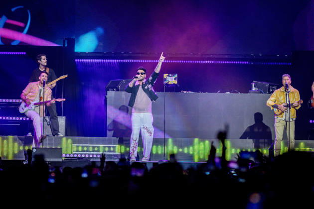 Festival Los40 Primavera Pop Madrid 2026 Bombai performs during the Festival Los40 Primavera Pop Madrid 2026, at the Movistar Arena, on the 10th of April 2026, in Madrid Spain The festival brings together some of the biggest names in pop and urban music of the moment in a macro-concert night to celebrate the 60th anniversary of LOS40 Thousands of people will enjoy live the greatest hits that are dominating the charts 10 APRIL 2026 MUSIC LOS40 PRIMAVERA POP CONCERT MUSIC MUSICIANS FAMOUS SINGERS CULTURE ENTERTAINMENT Madrid Madrid Spain  Copyright: xRicardoxRubiox 7430035