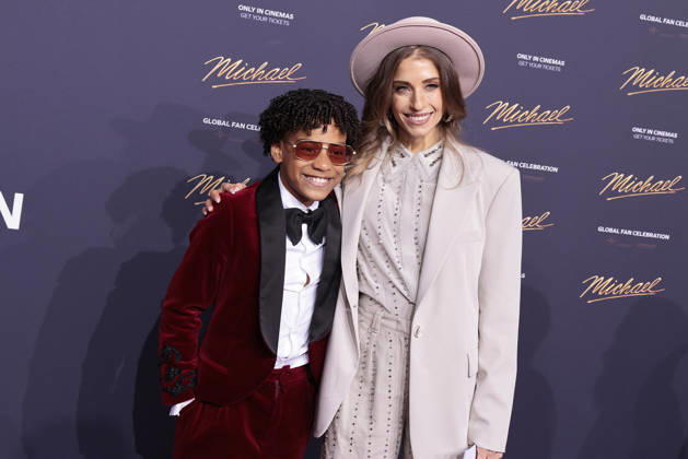 Juliano Krue Valdi und Cathy Hummels bei der Michael Film Premiere am 11.04.2026 in Berlin Michael Filmpremiere in Berlin
