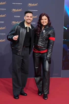 Stefano Zarrella und Sophia Thiel - Internationale Premiere & Global Fan Celebration von Michael an der Uber Eats Music Hall in Berlin am 10.04.2026. Kinopremiere Michael