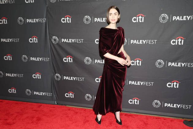 April 10, 2026, Los Angeles, California, USA: Lily Collins at the Netflix Emily in Paris event during PaleyFest LA at Dolby Theatre Los Angeles USA - ZUMAg107 20260410_zep_g107_048 Copyright: xNinaxPrommerx