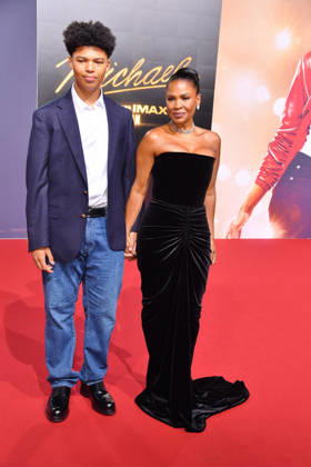 Nia Long mit Sohn Kez Sunday Udoka bei der Internationalen Premiere im Rahmen der Global Fan Celebration zu MICHAEL in Berlin am 10.04.2026