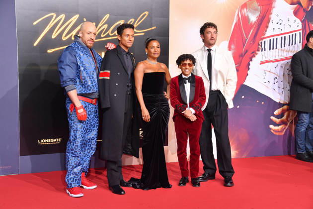 KeiLyn Durrel Jones, Jaafar Jackson, Nia Long, Juliano Valdi und Miles Teller bei der Internationalen Premiere im Rahmen der Global Fan Celebration zu MICHAEL in Berlin am 10.04.2026