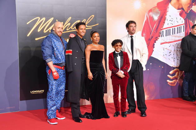 KeiLyn Durrel Jones, Jaafar Jackson, Nia Long, Juliano Valdi und Miles Teller bei der Internationalen Premiere im Rahmen der Global Fan Celebration zu MICHAEL in Berlin am 10.04.2026