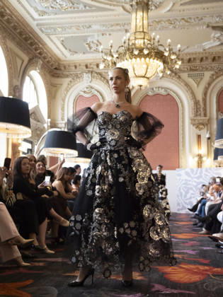 April 11, 2026, Madrid, Madrid, Spain: MADRID, SPAIN - APRIL 11: A model showcases a creation by JULIETH during the Pasarela EspaoÂ±ola LimeLife at Casino Gran Via on April 11, 2026 in Madrid, Spain Madrid Spain  - ZUMAh199 20260411_zip_h199_011 Copyright: xAaronxHerediax