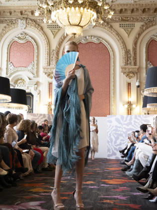 April 11, 2026, Madrid, Madrid, Spain: MADRID, SPAIN - APRIL 11: A model showcases a creation by MANUELA MASAGO during the Pasarela Espao±ola LimeLife at Casino Gran Via on April 11, 2026 in Madrid, Spain. Madrid Spain - ZUMAh199 20260411_zip_h199_016 Copyright: xAaronxHerediax